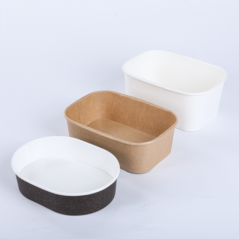 Heat resisitant disposable paper food containers bowls