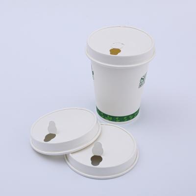 Tazas de café de papel compostables para llevar con tapa