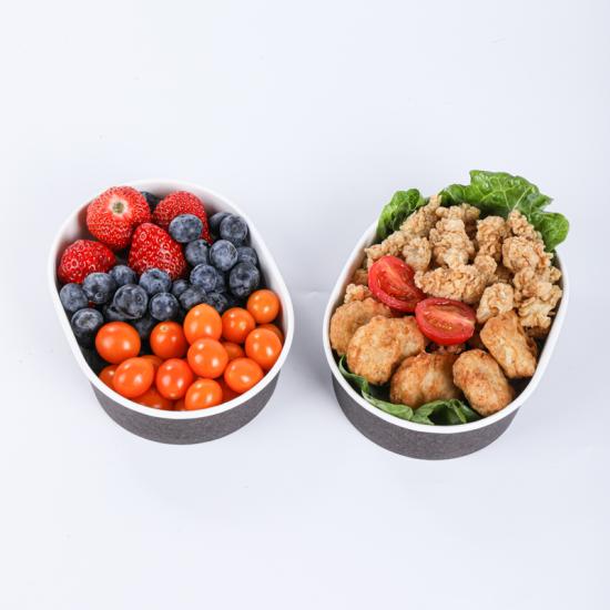 Disposable pulp paper snack bowls