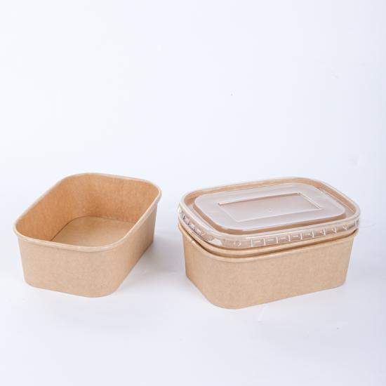 Multi-size rectangular paper salad containers manufacturer