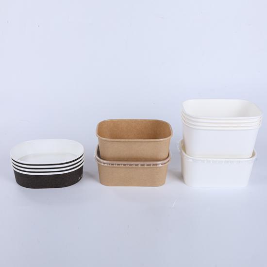 China kraft rectangular paper bowls wholesaler