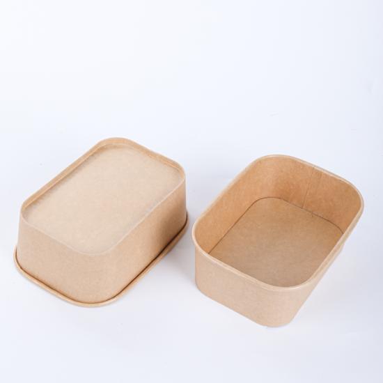 Disposable paper serving bowls with lids