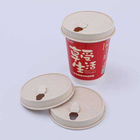 Ecofriendly bamboo fiber paper lids