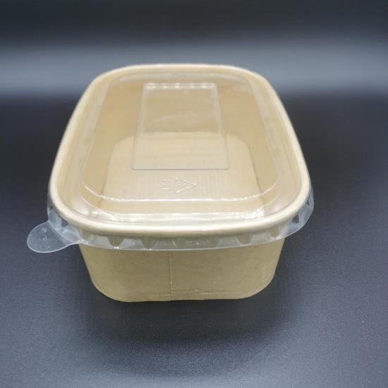 Plastic-free bamboo pulp rectangular bowl