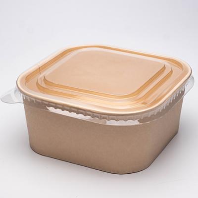 Disposable kraft square paper bowl