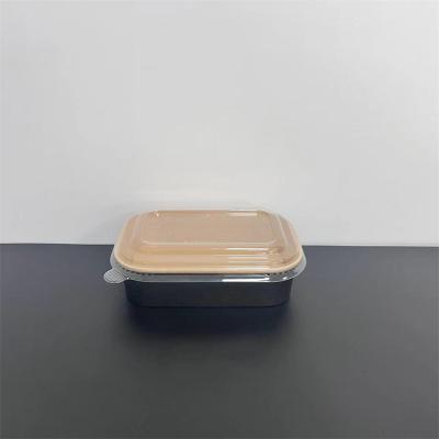 Cuenco de papel rectangular apto para microondas para comida caliente personalizado