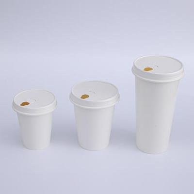 Vaso de papel desechable reciclable blanco personalizado de tamaño 6 oz 8 oz 12 oz 16 oz
    