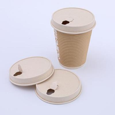 Pared ondulada recubierta de PLA de venta caliente impresa personalizada con vasos de papel con tapa
    
