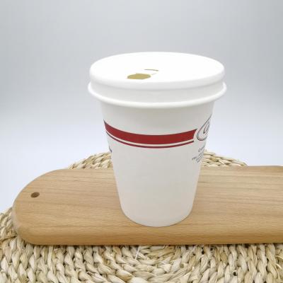 Taza de café disponible respetuosa del medio ambiente del papel del PLA del logotipo modificado para requisitos particulares
        